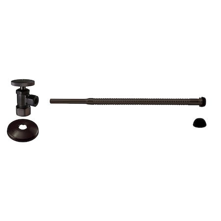 Westbrass Supply Kit, 5/8" OD x 3/8" OD x 12" Corrugated in Oil Rubbed Bronze D105K12-12